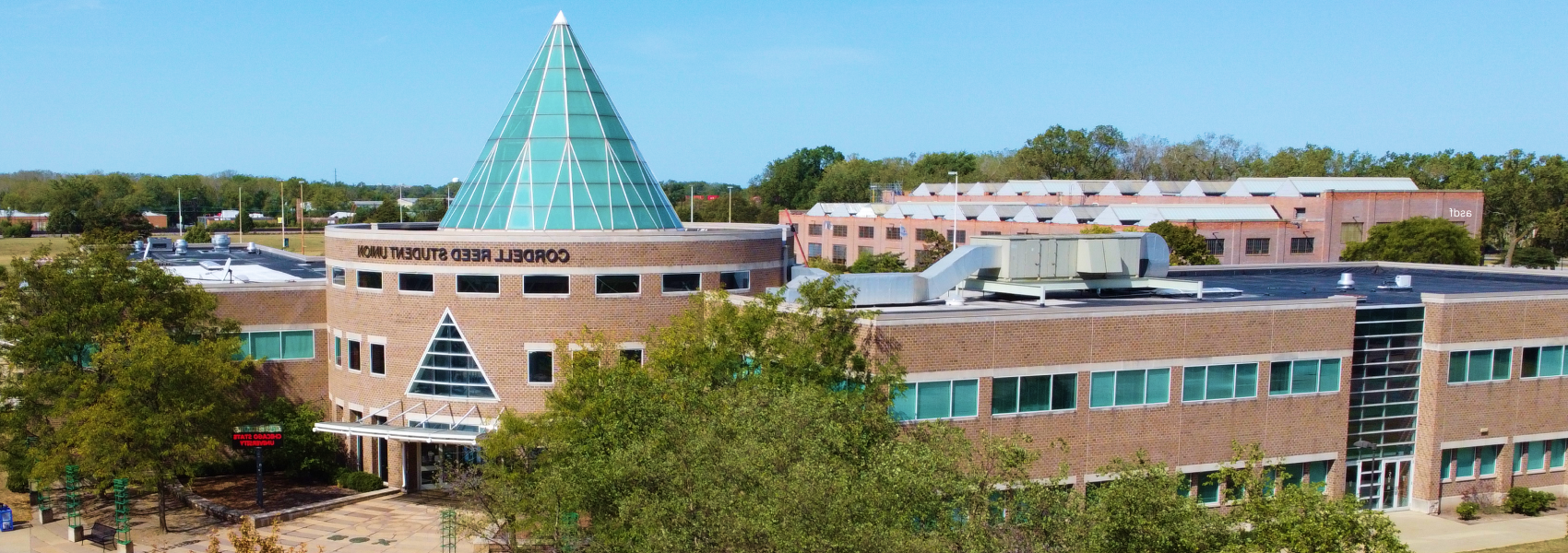 wide angle shot of the Cordell Reed Student Union